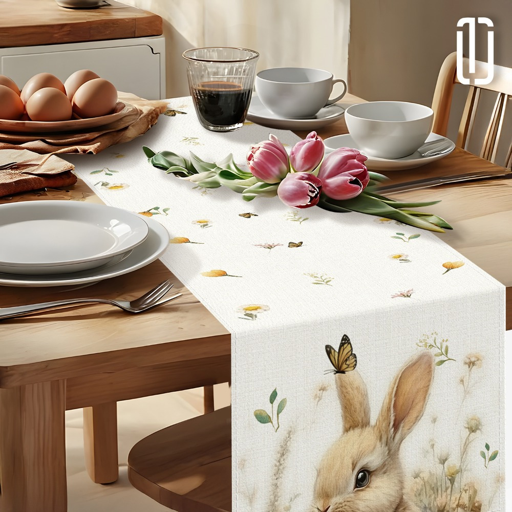 Tafelkleed met ikat-stijl print voor grote tafels. - Tafelkleed - 270