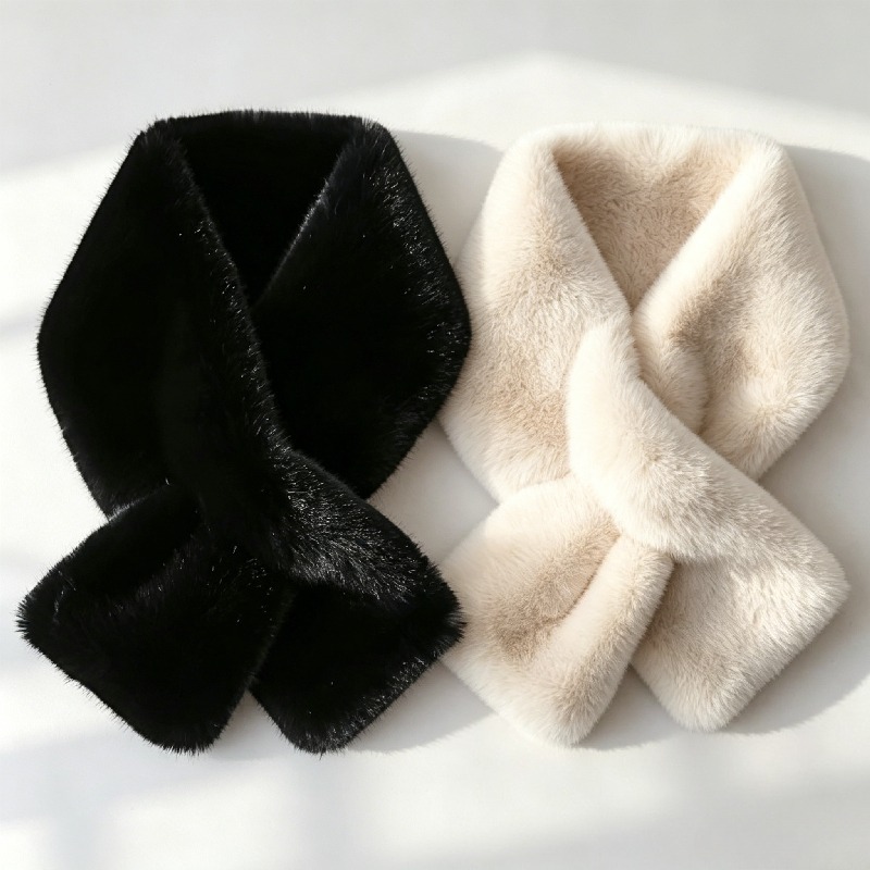 TEMU 2pcs Écharpes d'automne hiver chaudes pour femmes, élégantes, douces, écharpe croisée, anti-froid, multifonctionnelle, écharpe chaude