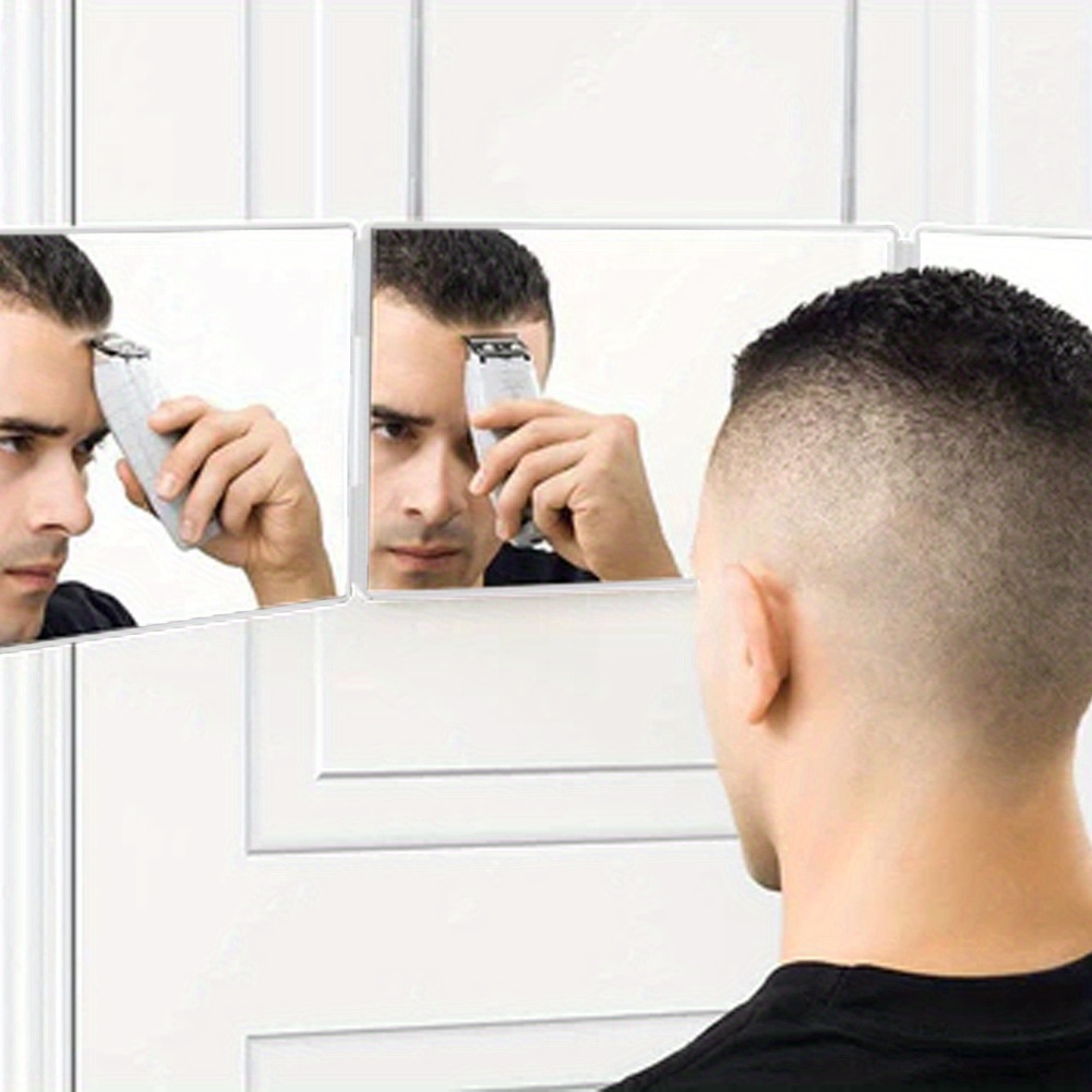 Folding Tri-Fold Makeup Mirror for Grooming and Beauty
