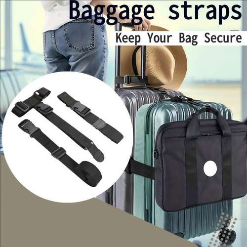 Lot De 4 Sangles De Valise Réglables - 5 Cm De Large, Jusqu'à 200 Cm - Pour Sécuriser Vos Bagages En Voyage