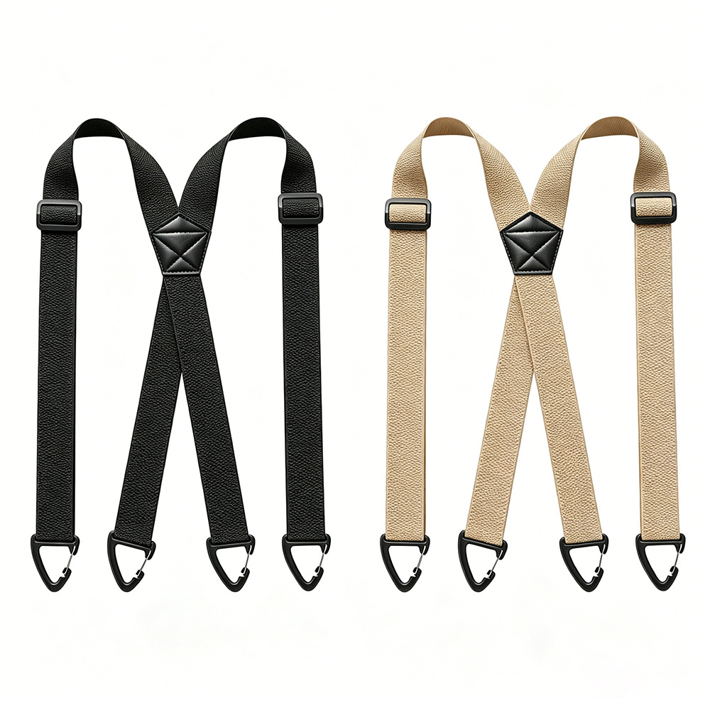 TEMU 2pcs Invisible Suspenders For Men And Women, 1.5 Inch Elastic Adjustable , Heavy Duty Clips For Hiking, Outdoor, Daily Wear, Durable