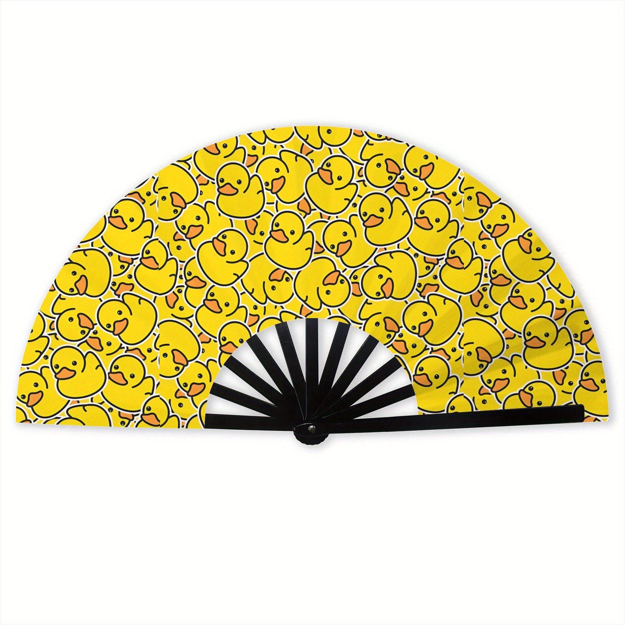 Yellow Rubber Duck Cool And Elegant Fan