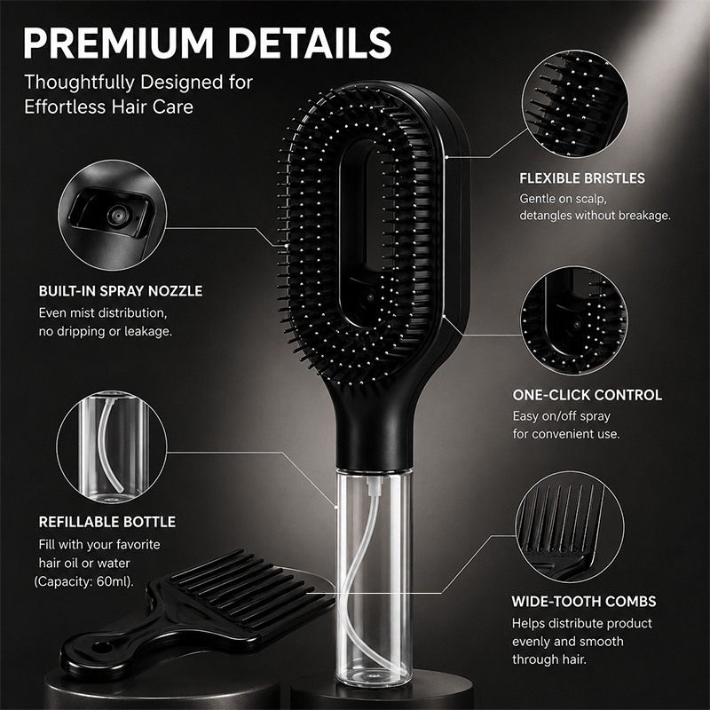 4pcs Refillable Hair Oil Applicator Brush Set