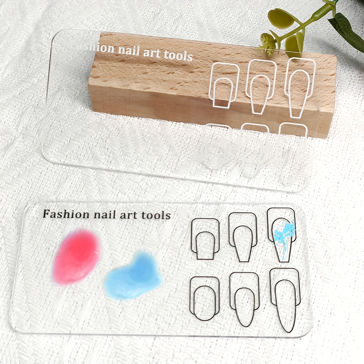 Transparent Thickened Nail Palette for Acrylic Art Training
