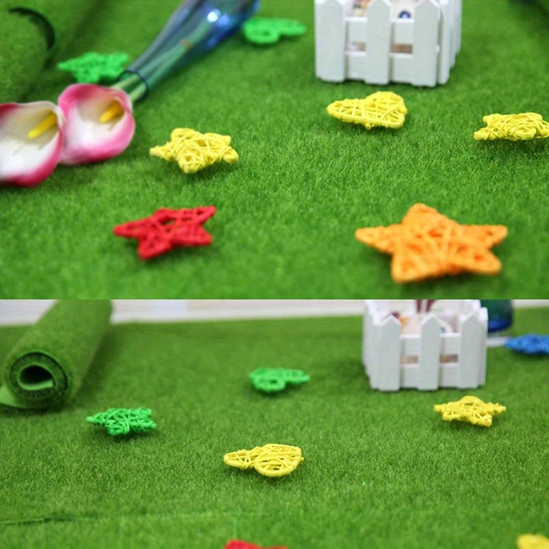 TEMU 3pcs Artificial Grass Mat - Realistic Turf Texture, Durable And Easy To Clean, Perfectly Suitable For Dollhouses, Miniature Gardens, Playrooms,