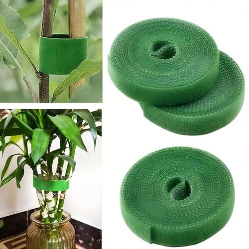 19 unidades de reutilizables autoadhesivas de nailon para plantas - cable de bandas de jardín verde , para plantas, hogar y , correas de sujeción para plantas y equipos, para plantas, diseño autoadhesivo, material flexible