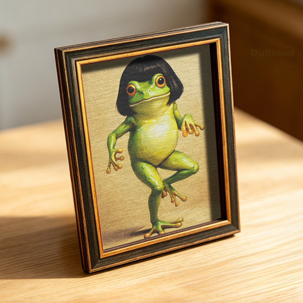 TEMU Fun Frog-shaped Mini Fridge Magnets - Wood Suitable Decor, Cute Frog Magnets With Back Base, Holiday Gift For, Themed Parties, For,, Christmas,