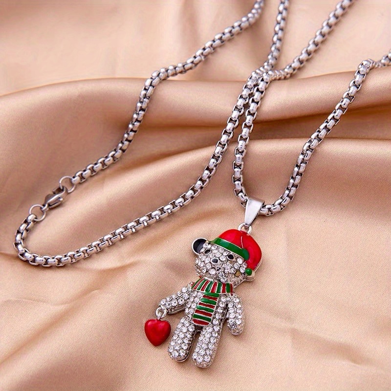 パリジェンヌ風 可愛いBear Necklace ベアーネックレス bear necklaces sold on Temu United States