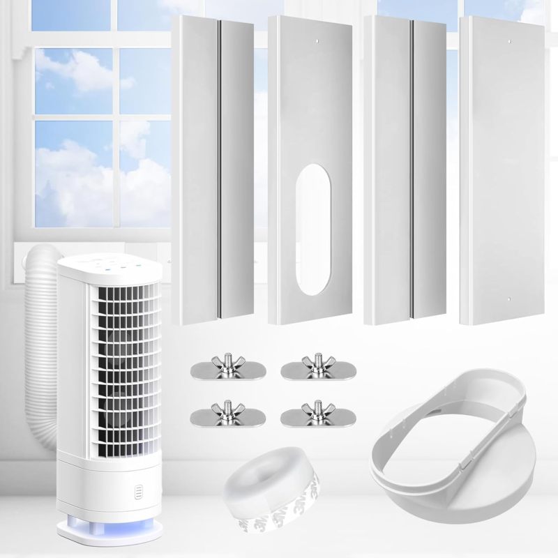 Universal Window   Kit for Portable Air Conditioners, Featuring an Adjustable Vent Kit Suitable for   Vertical And Horizontal Sliding Windows, Compatible with for All AC Units That Have a 5.9-Inch Diameter Exhaust Hose