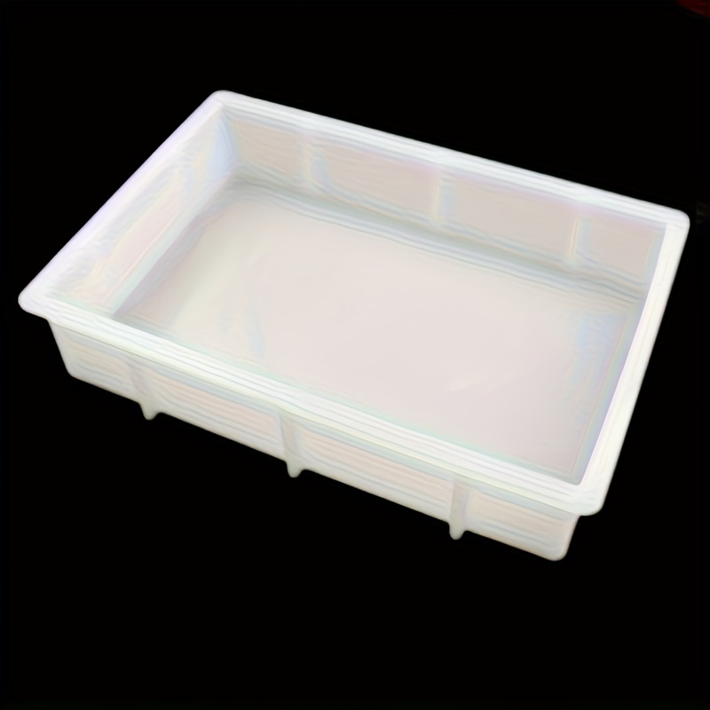 Image of Single Large Rectangular Silicone Mold Handmade Large Bread Mold Cold Soap Tool Ice Lattice Ice Powder Tool