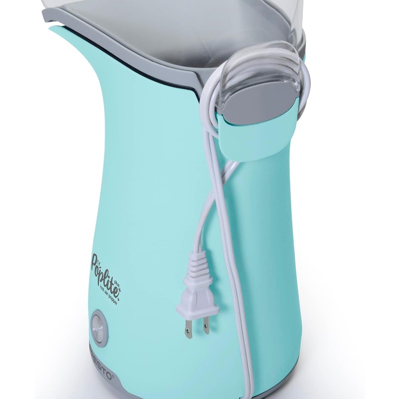 plus hot air popcorn popper machine 18 cup capacity built in measuring cup butter melter like operation cord wrap   easy clean     maker with   on off switch   Product details 3