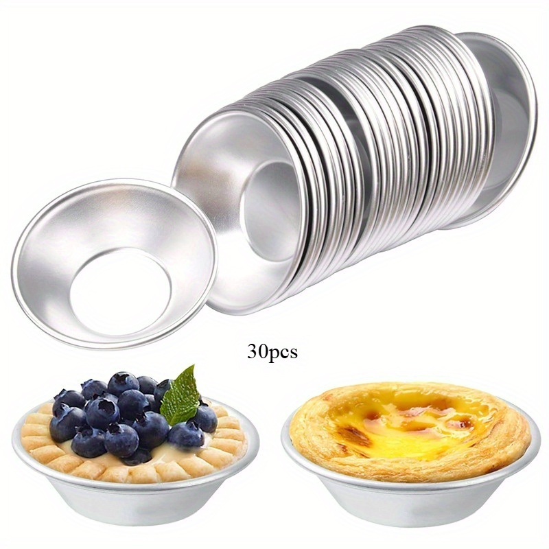 TEMU 30 mini moules en aluminium, mini moules antiadhésifs, outils de cuisson pour puddings, gadgets de cuisine, accessoires de cuisine