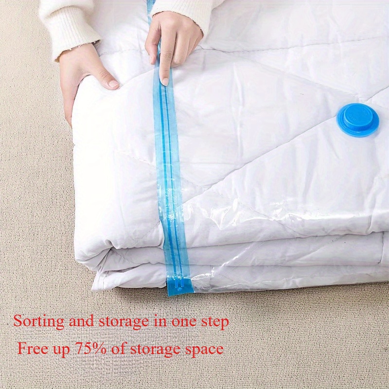 4pcs Extra Large Vacuum Storage Bags Set, 40.01x59.99 cm - Sealed Compression, Dustproof and - Space Saving, Suitable for Clothing, Bedding, Dorm, Wardrobe, and Moving, Includes 1 Manual Pump