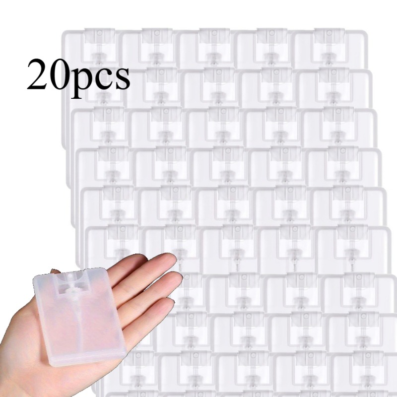 TEMU 20pcs Set Of 20ml/0.67oz Refillable Cartridge-style Flat Perfume Spray Bottles, Portable Fine Mist Plastic Containers, Suitable For Perfume,