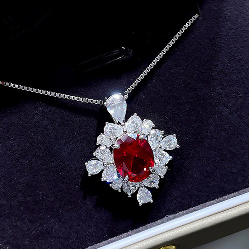 TEMU READKISS Collana con Pietra per Donna - Pendente a in Zirconia con Placcatura K, Elegante per Matrimoni/San Valentino, Regalo di Anniversario,