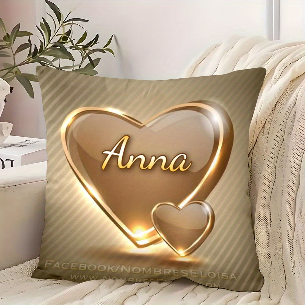 TEMU 1 pz, per cuscino decorativa per la casa, quadrata, con cerniera e stampa su un solo , per , arredo , arredo soggiorno, arredo camera da letto,