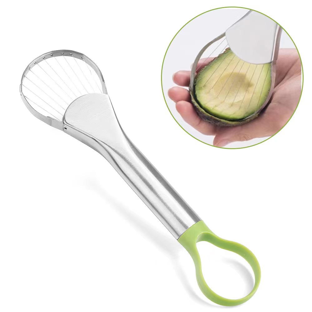 TEMU Edelstahl-Avocado- & Pitter - 3-in-1-Werkzeug zum Schneiden, Kernentfernen und Schneiden von Avocados, Spülmaschinenfestes Küchengerät mit