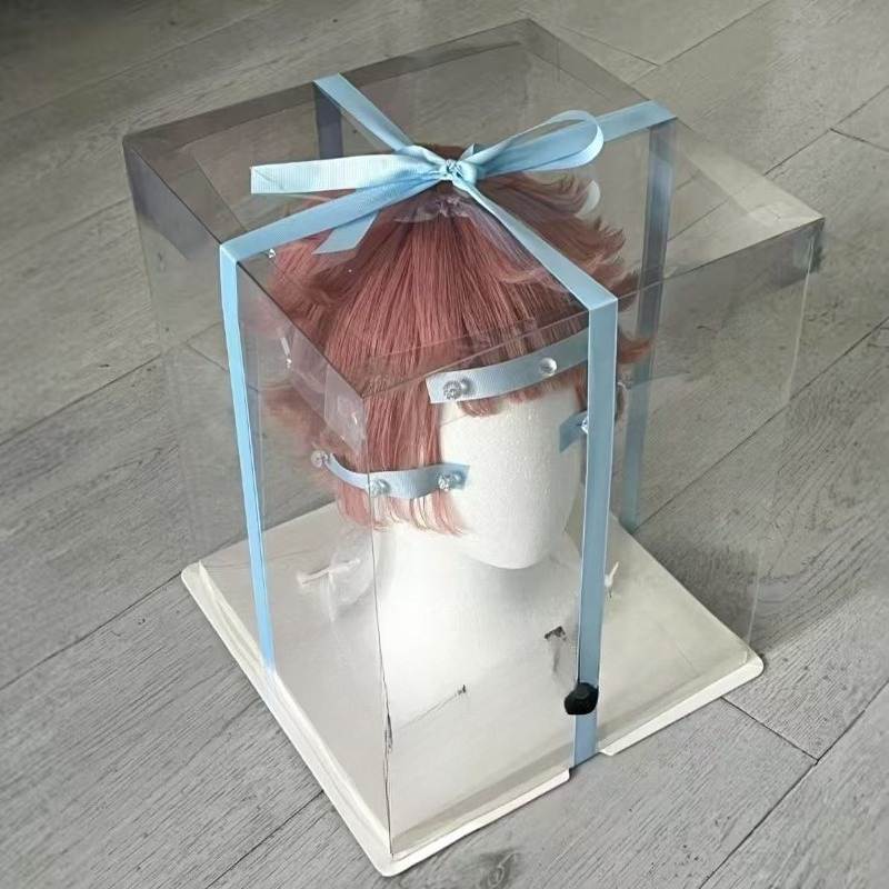 TEMU 1pc Large Transparent Gift Box - Clear Display Box, , Dust-proof Storage Box, Suitable For Wigs, Jewelry, Cosplay Mannequins - Ideal For Retail