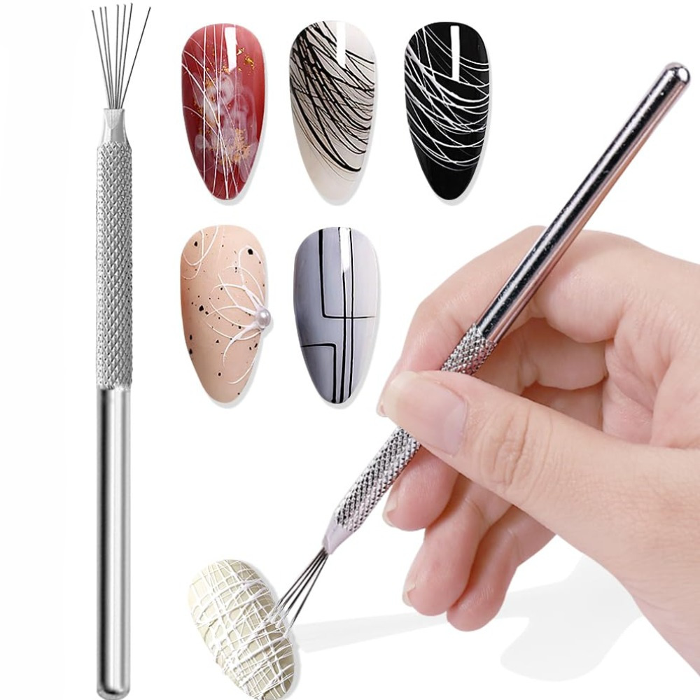 

7-pin Art Pen, Art Pen, Stainless Steel Bendable , , Spider Gel Art Tool, Painting Tool, Drawing Pen