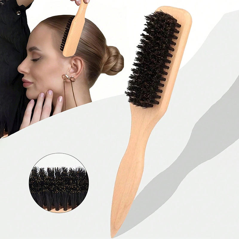TEMU 1/2-pack Cisily Mini Detangling Comb Suitable For Edge Combing, Soft Bristles & Smoothing Hair, Mini Hair Brush For Edges, Back Combing, , For &