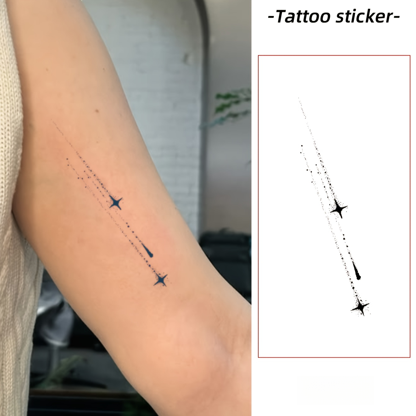 Romantic Stickers - Minimalist Starry Sky And Dynamic Dot , Exquisitely For Turning Into Reality. Perfect For , Collarbone, And Other Hidden Areas, To Everyday Outfits.