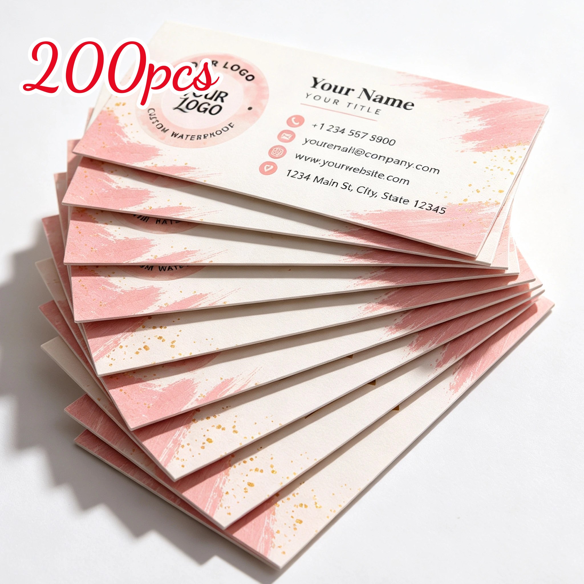 TEMU 100/200/custom Personalized Business Cards, Fully Customizable Double-sided Cards | Easy And | Personalized Photo Printing | Desktop Thank You