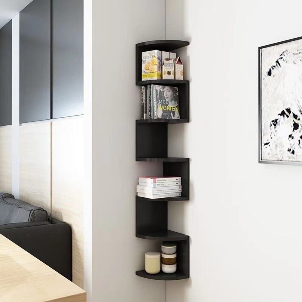 TEMU Estantería de esquina de 7 niveles, estantería de pared con estantes curvos - Ahorra - Estante de almacenamiento adecuado para , dormitorio,