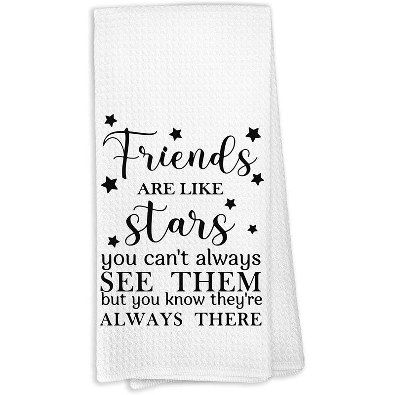 TEMU 1pc Like Stars Gift Kitchen Towel, Machine Washable And Reusable, Dish Towel Birthday Gift, Sweet Housewarming Present For , Kitchen Accessory,