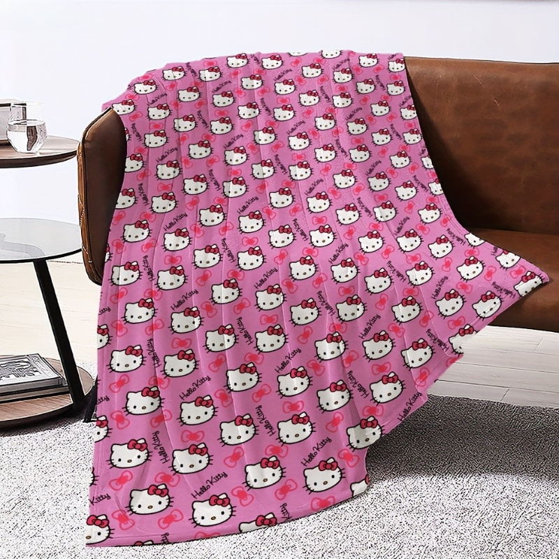 

Sanrio Hello Kitty Cozy Throw Blanket - Soft, Lightweight & Warm For Couch, Bed, Office | Cartoon Design