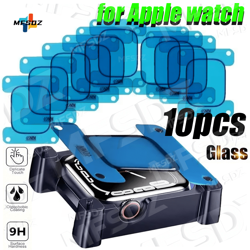 TEMU 10pack Suitable For Watch Watch Protector Kit, , Convenient And Fast New Product Set Of Tempered Glass Screen Installation Hydrogel Film For