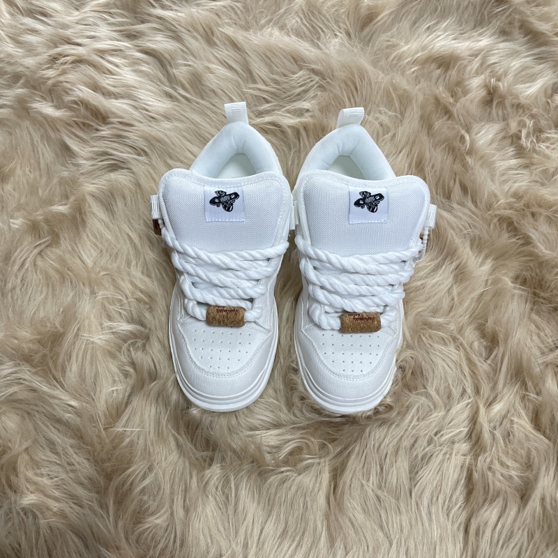 TEMU Men's Skate Shoes, White Couple's Shoes, Classic White Sneakers, Versatile Casual Loafers, Plus-size Men's Casual Sneakers