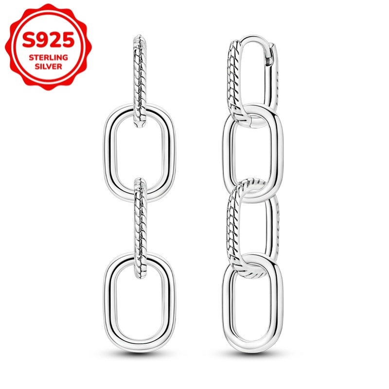 925 Sterling Silver Women's Hypoallergenic Snake Bone Pattern Chain Tassel Earrings, Exquisite Earrings, Elegant Gift For Her