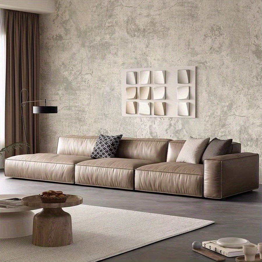 Image of 1roll Concrete Contact Paper Thick Cement Wallpaper, Peel And Stick Vinyl Removable Adhesive Wall Sticker, For Kitchen Bedroom Living Room Countertop Furniture