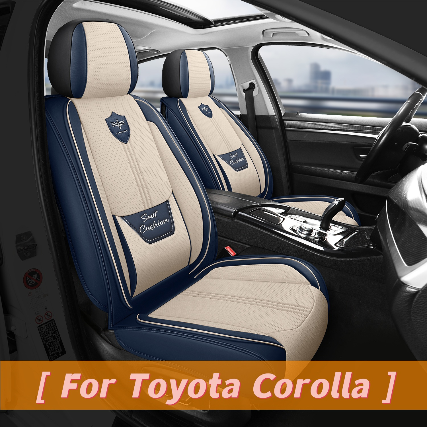 The Complete Set Of 5-seater Car Seat Covers Is Suitable For Toyota Corolla 2014 2019  2013 2018  2016 2024  2009 2020 Faux Leather Car Seat Covers Cushions Breathable Wear Resistant G 601099975526715