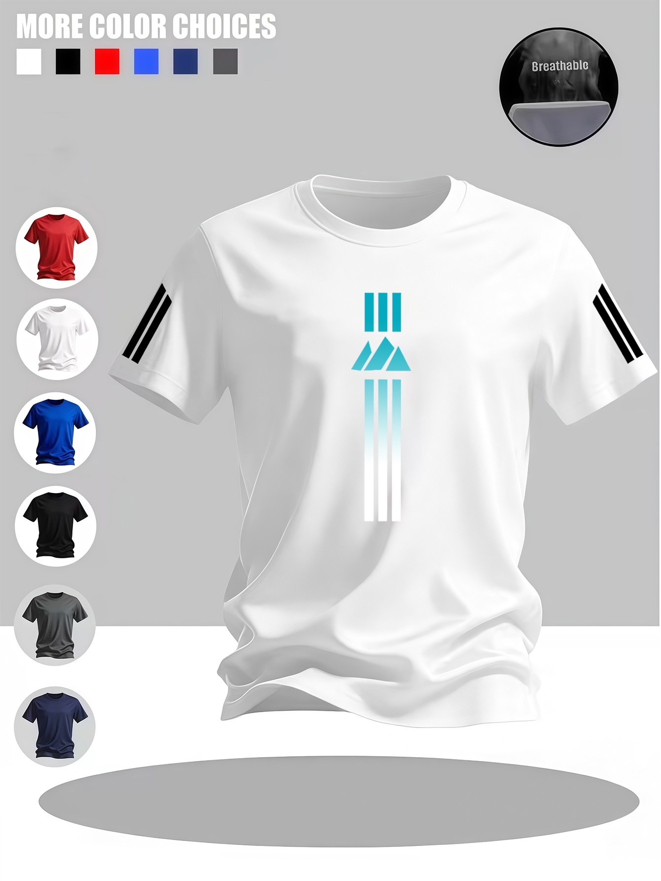 t-shirt décontracté à col rond pour homme avec imprimé, t-shirt avec logo  , lavable et non déformable, associé à un pantalon de sport décontracté, confortable pour les jeux et le streaming à  , manches courtes faciles pour hommes, haut à manches courtes décontracté à forte utilisation 0