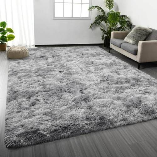 1pc 230 160cm thick large shaggy rugs living room bedroom carpet hallway runner rug floor mats light grey