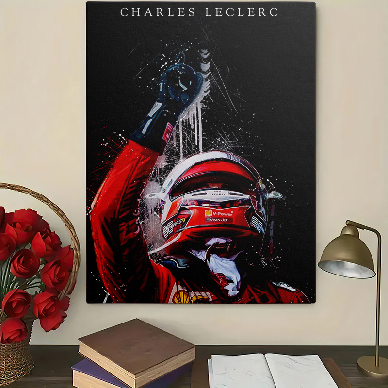 TEMU 2d Flat, 2d Flat, A Framed Canvas Painting In 2d Depicting The Moments Of 's Racing Victory. This Mural Is Perfect For Decorating Home Offices,