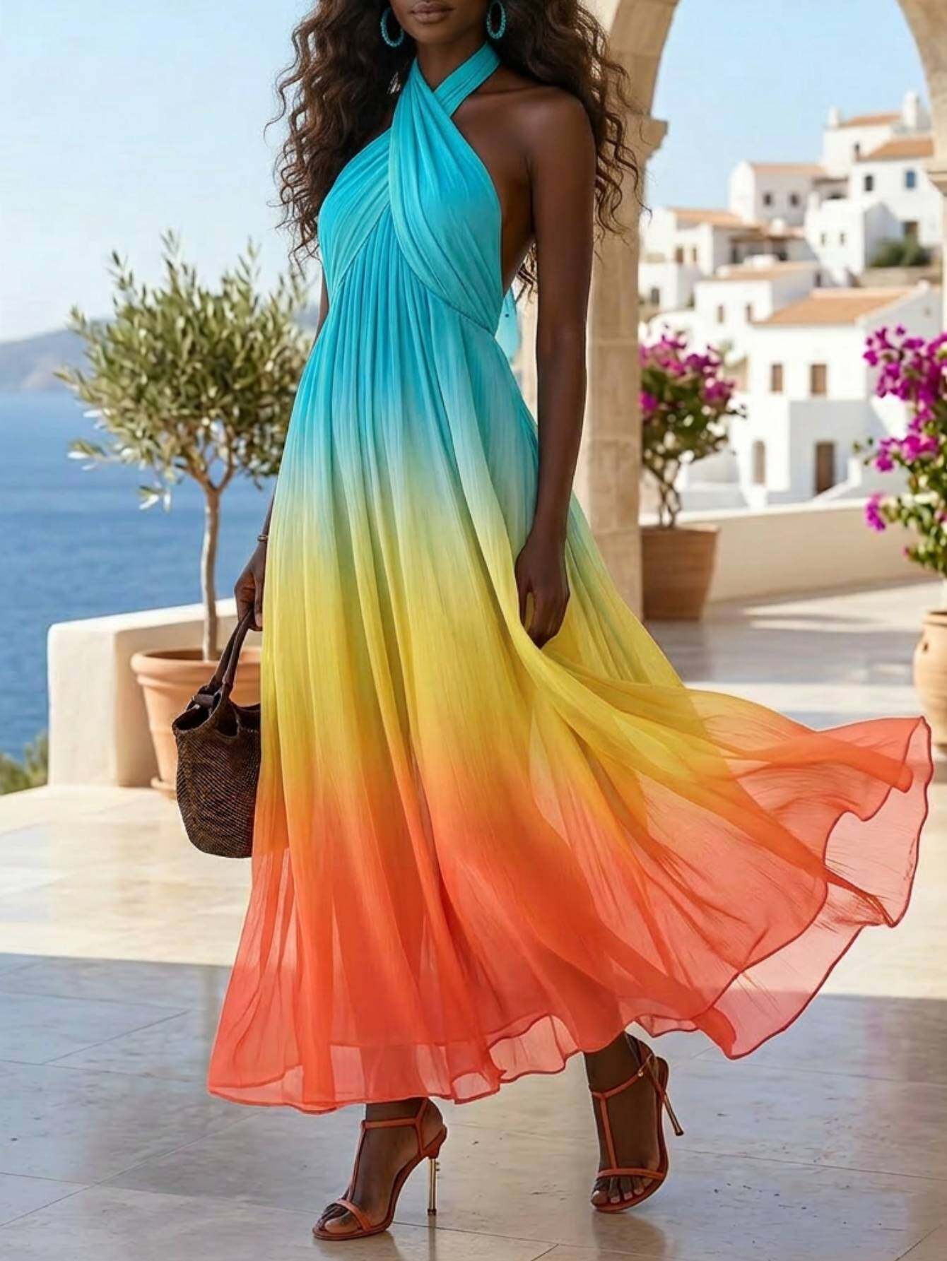 ombre dress sold on Temu United States