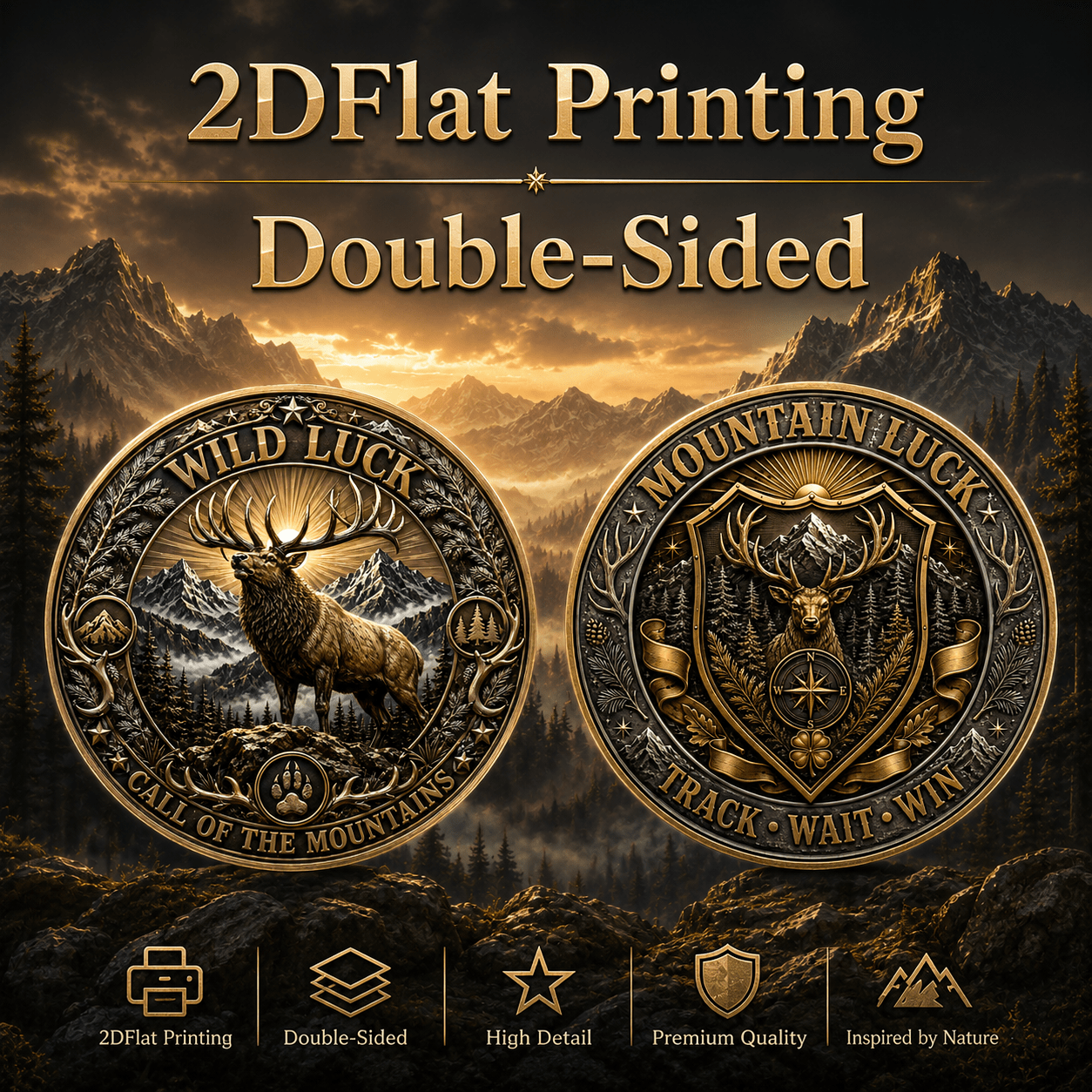 Wild Deer Themed Commemorative Coin