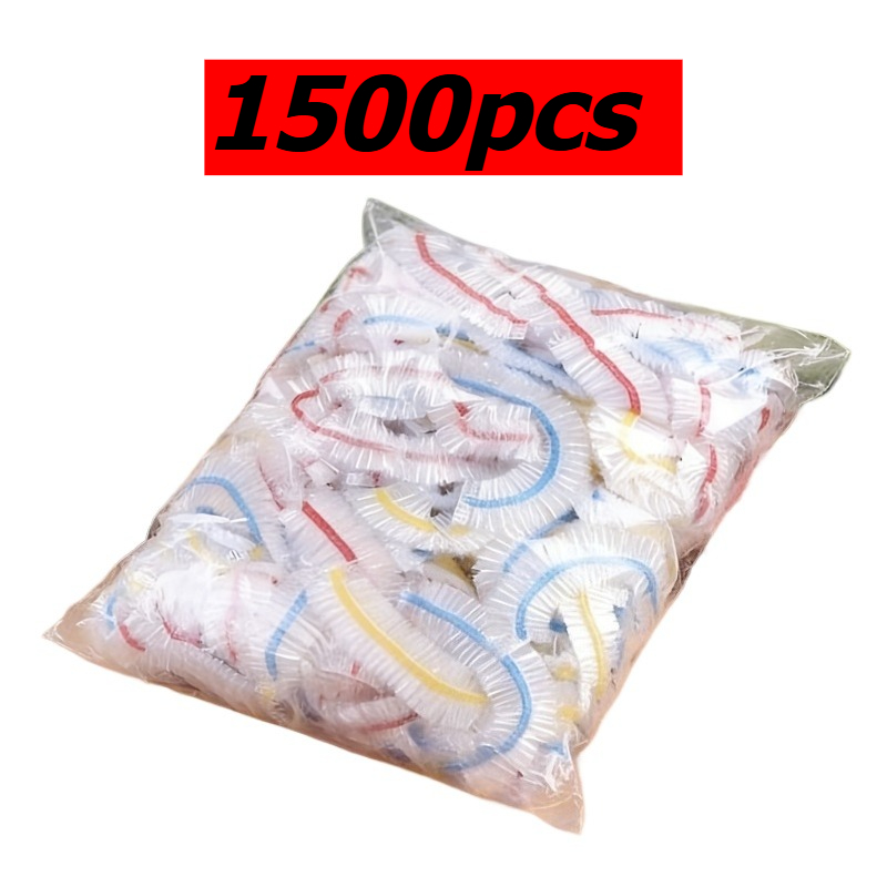 1500pcs Elastic Food Covers - Commercial Heavy-duty Pe Bowl Seals For Kitchen And Catering | Disposable Stretch Lids For Meal Prep, Leftovers And Fruits (food Grade)