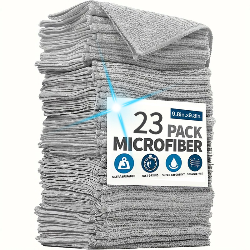 TEMU 23pcs Multifunctional Cleaning Cloths, High-absorbency Durable Kitchen And Bathroom Towels - Easily Remove Stains And Grease, Suitable For