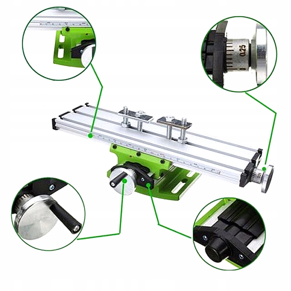 Multifunctional Drilling Milling Worktable Cross Slide Table With 3 T-shaped Slots Workbench, Suitable For Micro Drills And Drill Stands