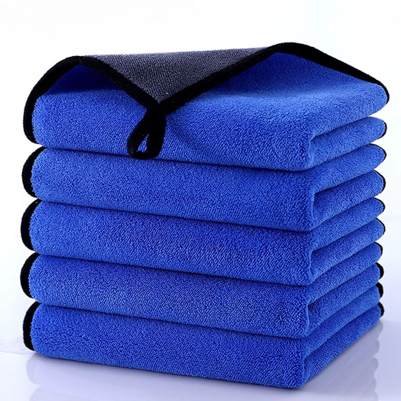 TEMU 6pcs Microfiber Car Wash Towels, Soft And Quick-drying, For Windshield And Mirror Wiping, Cleaning Cloths For Household Use, 800gsm