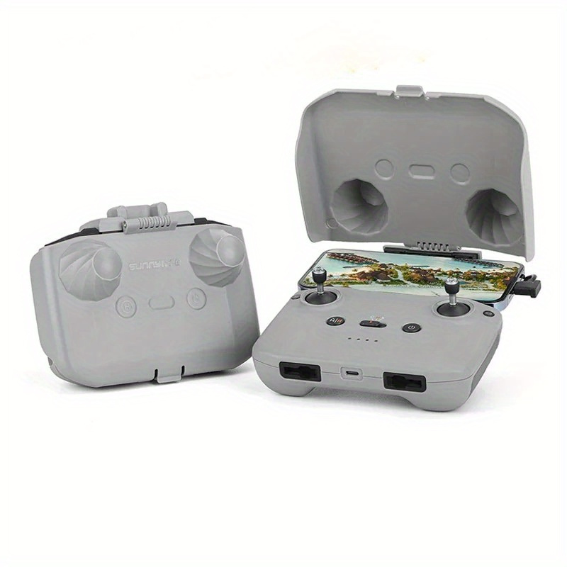Coque Silicone + Pare-Soleil Pour DJI RC 2 (Air 3) - Protection Noire Antichoc