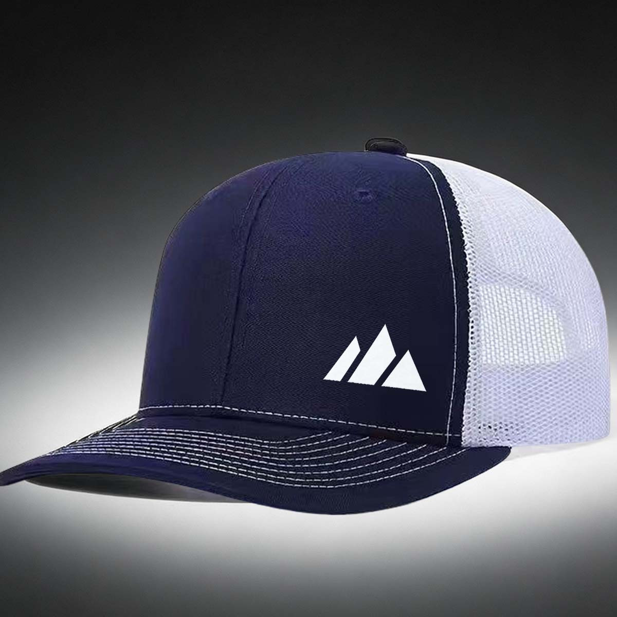 TEMU 1pc Unisex New Mesh Baseball Cap, 3 Mountain Pattern Print Design - Breathable Truck Driver Hat, Suitable For Outdoor Sports, Climbing, Fishing,