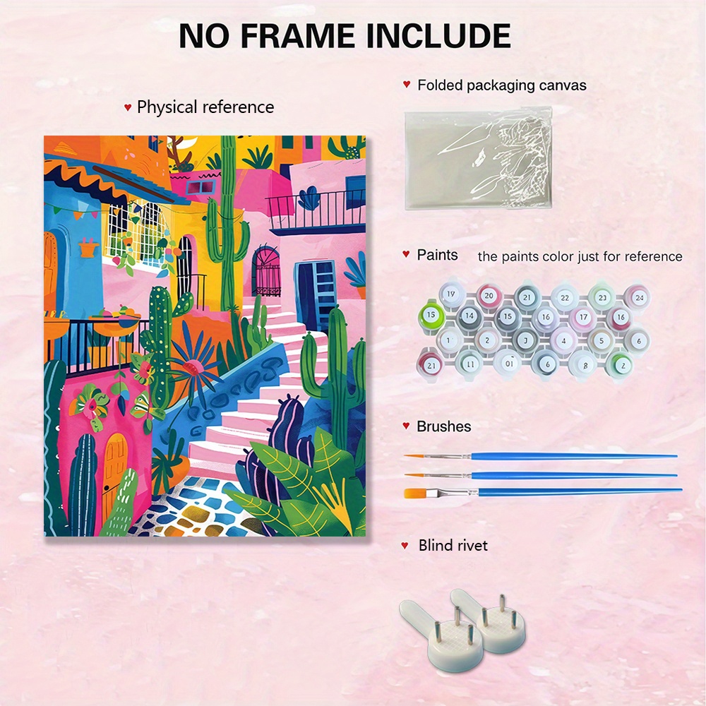 Unique Architecture DIY Acrylic Painting by Numbers Kit