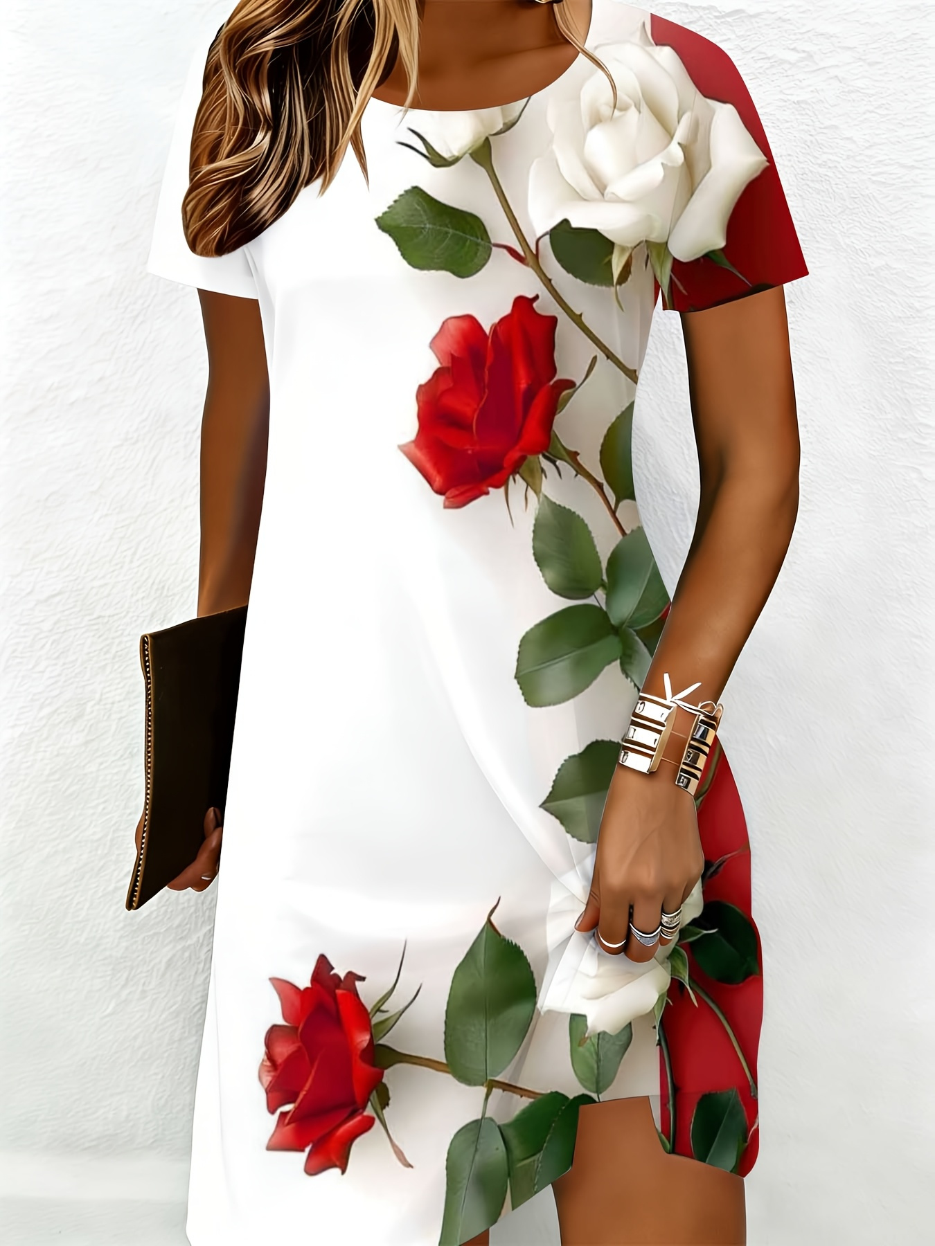 open lace back dress Ivory Cotton Maxi Shirt Dress - Short Sleeve Dresses main image 0