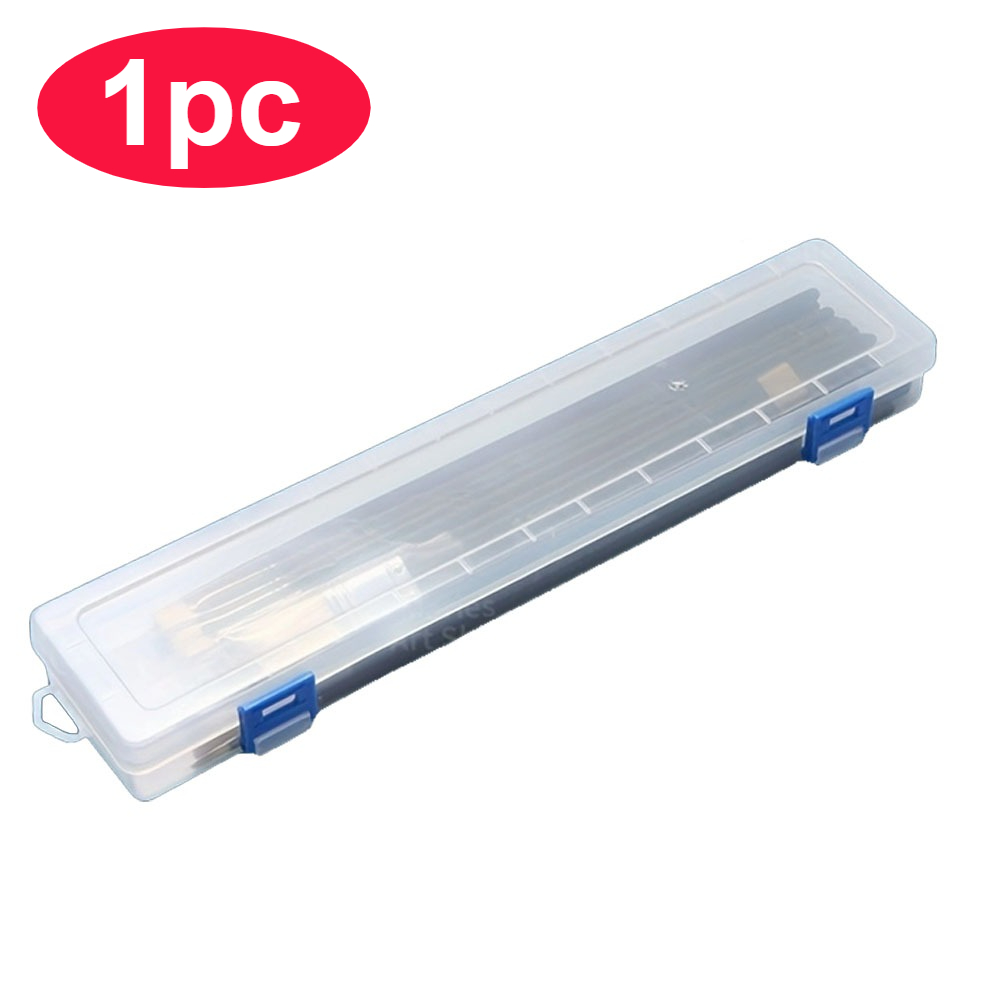 TEMU Large Paintbrush Storage Box, Available In 1/2pcs Sets. It Can Store Long-handled Brushes, Colored Pencils, Watercolor Paints, Crayons, Chalks,