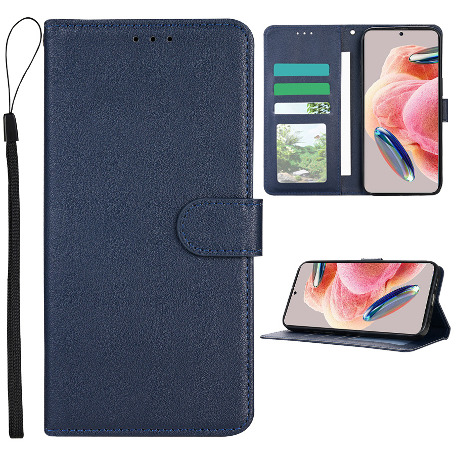 Husă pentru telefon: Portofel cu slot pentru carduri, ramă foto, suport, curea de mână, flip magnetic, din piele artificială de înaltă calitate, pentru Xiaomi Redmi Note 13 Pro 12S 11 11S 10 9 8T 7 14C 13C 12 12C 10C 9A 9C 9T Poco X6 C75 C65 M6 Pro X5 M5s 14T 13T, husă rezistentă la șocuri, portcard