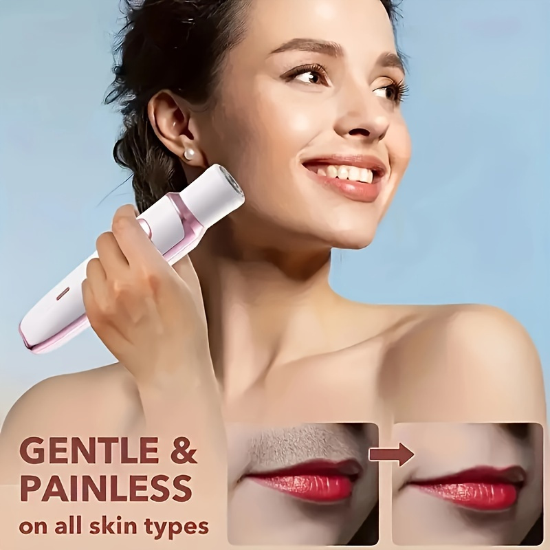 Set epilator electric multifuncțional pentru femei, încărcare USB, potrivit pentru îndepărtarea părului de pe sprâncene, nas, față, picioare și alte zone. Portabil și delicat, este un cadou perfect pentru prietenele tale.